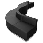 Flash Furniture – Alon Series ZB803580SBK, ensemble de réception 6 pièces, cuir souple,noir-Revêtement doux en cuir noir.