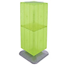 Azar Displays – Présentoir de plancher lesté à panneaux perforés emboîtables sur 4 côtés, vert, 40 x 14 x 14 po, (701435-GRE)-Pivote sur une base carrée lestée
