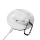Generak Supply Étui Transparente Anti Choc pour AirPod Pro avec Fermeture et Mousqueton-Libre accès aux boutons et ports