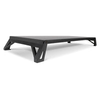 Allsop - Support de moniteur Lo Riser avec plate-forme large et réglages de hauteur double - Noir-Idéal pour les moniteurs à écran large modernes (prend en charge les moniteurs jusqu'à 32 pouces)