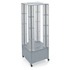 Azar Displays – Présentoir de panneau perforé à quatre tours, 64 po, transparent (700228-CLR)-En panneau perforé