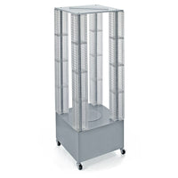 Azar Displays – Présentoir de panneau perforé à quatre tours, 64 po, transparent (700228-CLR)-En panneau perforé