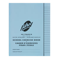 Hilroy - Cahiers d'exercices - ligné à pointillé - 9 po x 7 po - 40 pages - 20 feuilles - couleurs assorties - paquet de 25-Interligne pointillé