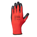 Forcefield - Gants de travail à haute dextérité - enduits de paume - moyen - rouge et noir-Paume en mousse de latex