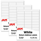 JAM Paper Étiquettes postales, 2 5/8 x 1 po, blanc, 360 par paquet-Taille : 2,63 x 1 po
