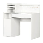Table de bricolage avec huche Crea, Blanc solide de Meubles South Shore-AMATEUR DE BRICOLAGE: cette table comporte de multiples fonctionnalités spécialement pensées pour les adeptes de scrapbooking et de bricolage.
