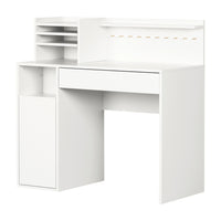 Table de bricolage avec huche Crea, Blanc solide de Meubles South Shore-AMATEUR DE BRICOLAGE: cette table comporte de multiples fonctionnalités spécialement pensées pour les adeptes de scrapbooking et de bricolage.