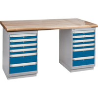 Kleton - Établis Préconçus, Deux Tiroirs, Cap 2500 Lb, 72po La X 36po P, 34po H-Capacité 2500 lb