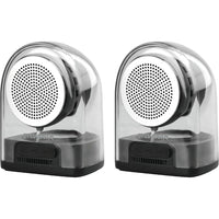 Sylvania True haut parleur Bluetooth sans fils magnétique avec manchette silicone - Noir-Profitez de la polyvalence de votre expérience audio jumuler les deux haut-parleurs ensemble pour un son surround ou en les jouant individuellement