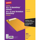 Staples - Enveloppes pour catalogues, 10 x 13, kraft brun, paquet/25-Fermeture QuickStrip pratique, il suffit de retirer la languette et de rabattre pour fermer