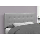 Monarch Specialties - 6001F Lit Double Tete De Lit Simili - Cuir Gris-Dimensions du produit: 47,5 pouces H x 57 pouces L x 3 pouces P