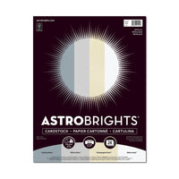 Astrobrights - Papier cartonne colore - 8,5 po l x 11 po H - 65 lb./176 gsm - 4 couleurs metalliques - paquet de 24-Poids de base : 89 gsm (24 lb)