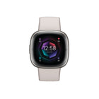 Google - Fitbit Sense 2 montre intelligent – Blanc lunaire/Aluminium platine-Design mince : Sense 2 est conçu pour se sentir naturel sur votre poignet et compléter les styles à la fois décontractés et élégants. Il est élégant et mince avec de toutes nouvelles attaches de bande surélevées qui le rendent plus confortable à porter toute la journée