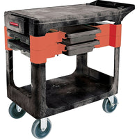 SCN Industrial - Chariots À Outils D'Entretien, 2 Tiroirs, 38po Lo X 19-1/4po La X 33-3/8po H, Noir-Couleur Noir