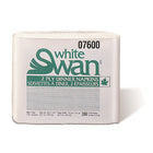White Swan - Serviette de table 2 plis 1/8 - Blanc - Paquet de 12-Fabriqué avec 80 % de fibres recyclées et 70 % de matériaux de post-consommation