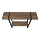 Monarch Specialties - 2851 Table D'Appoint - 48 po L/Faux Bois Brun/Metal Noir-9