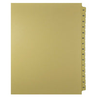 Mark Maker – Onglets séparateurs juridiques beiges, 1/15 onglets, format lettre, sans trous, numéros 61 à 75-Onglets séparateurs beiges, 1/15 onglets