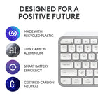 Logitech - MX Keys S Clavier sans fil - Gris pâle-Capteurs de proximité manuels qui allument le rétroéclairage, capteurs de lumière ambiante qui ajustent la luminosité du rétroéclairage