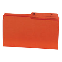 Hilroy - Chemises à onglet - format légal - 9 po x 14 7/8 po - orange - paquet de 100-Chemises à onglet colorées de format légal