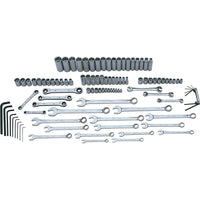 Gray Tools – Ensemble complémentaire de 104 pièces métriques pour MS1420-Comprend : Ensemble de 12 douilles 6 pans standards métriques 1/4 po, ensemble de 11 douilles 6 pans standards métriques 3/8 po, ensemble de 12 douilles 6 pans profondes métriques 3/8 po, ensemble de 12 douilles 6 pans standards métriques 1/2 po, ensemble de 18 douilles 6 pans profondes métriques 1/2 po, ensemble de 9 clés hexagonales S2 à long manche métriques, ensemble de 7 clés hexagonales pliantes courtes S2 métriques, ensemble de 