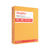 Staples – Papier à copies recyclé à 30 % - couleurs pastel - lettre - 8 1/2 po x 11 po - gerbe d'or - 500 feuilles-Avec ces couleurs, vos documents ne passeront pas inaperçus