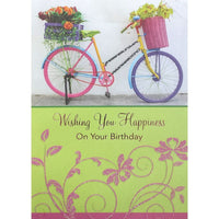Rosedale – Cartes de souhaits et enveloppes, Wising You Happiness On Your Birthday, 5 x 7 po, 12/paquet (15717)-Imprimé sur papier cartonné non couché de haute qualité