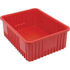 Quantum Storage Systems - Contenants Divider Box Plastique, 22,5po La X 17,5po P X 6po H, Rouge, paquet de 2-Couleur Rouge