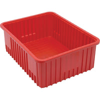 Quantum Storage Systems - Contenants Divider Box Plastique, 22,5po La X 17,5po P X 6po H, Rouge, paquet de 2-Couleur Rouge