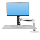 Poste de station de travail de bureau de 22 - 35 po avec port USB de North Bayou - - FC40, Blanc-Rotation: 360-degree, Pivot: 180 -degree, Inclinaison: +9-degree / - 12-degree