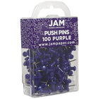 JAM Paper – Punaises, violet, 3 paquets de 100, total de 300 (222419053g)-Fini : lisse