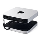 Satechi - Support et concentrateur avec boîtier SSD pour Mac Mini - Argent-Comprend maintenant un boîtier SSD interne - convient aux disques SSD M.2 SATA