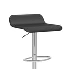 CorLivingMC – Tabouret de bar incurvé ajustable, similicuir noir, ensemble de 2-Siège à dossier bas confortable