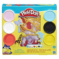 Play-Doh Fondamentaux - Outils avec animaux-Inclut 10 emporte-pièces en forme d'animal, rouleau et 6 pots de pâte à modeler Play-Doh