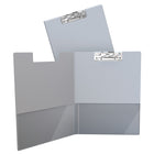 Davis Group Planchette a pince indispensable a levier Lettre, paquet de 10 - Gris-Pochettes intérieures transparentes sur les couvertures avant et arrière pour sécuriser les documents mobiles et permettre une identification facile du contenu