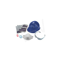 Zenith Safety - Trousses De Démarrage Pour Travailleurs, paquet de 2-Le kit comprend : un casque bleu, des lunettes de sécurité, des gants de travail, des bouchons d'oreille, un respirateur