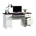 Sauder 59"W La Collection Sauder Select Bureau - Finition Soft White-  Deux tiroirs avec glissières métalliques et butées de sécurité; le tiroir à fichiers peut contenir des fichiers suspendus de format Lettre ou A4