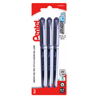 Pentel - Roller encre gel EnerGel - 0,7 mm - noir - paquet de 3-Conçu pour incorporer les meilleures qualités d’encre liquide