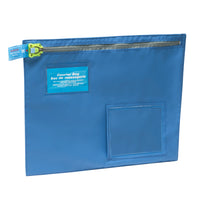 Securisac - Sac de message reutilisable avec fermeture éclair - capacite de 7 lb - bleu - 16 po x 12 po-Solutions de sécurité réutilisables et inviolables utilisées pour le transport, la protection et le stockage des espèces