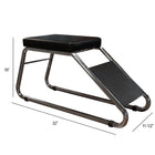 Eddie's - Tabouret d'essayage de chaussures - Noir / Chrome (161300-1)-Métal