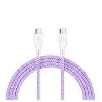 LOGiiX - Vibrance Connect 100W USB-C vers USB-C - Violet-Câble coloré et durable de 1.5m pour charger rapidement les appareils USB-C jusqu'à 100W
