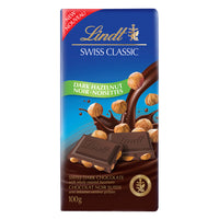 Lindt Swiss Classic Noir Noisettes 100g-Lindt propose une expérience chocolatée unique au goût distinctement onctueux.