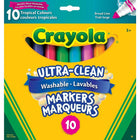 Crayola® – Marqueurs lavables, couleurs tropicales, paq./10-Lavabilité fiable