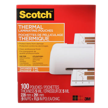 Scotch, 5-mil, Pochettes de pelliculage thermique, lettre, 100 per pack,  (TP5854-100-C)