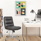 FurnitureR - Steffen Chaise de bureau Chaise de bureau à domicile-Dispose d'un design capitonné et de détails vieillis