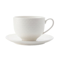 Maxwell & Williams Tasse et soucoupe, Diamond rond, Lot de 4-Vaisselle
