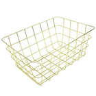Cathay Importers - 12"W x 8"D x 5.5"H, Paniers treillis métalique d’or rectangulaire, Paq./3-Construction métallique solide et durable