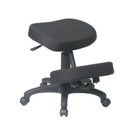 Siège à appui-genoux ergonomique Work Smart avec mousse mémoire et base à 5 branches, noir-Siège et appui-genoux rembourrés de mousse mémoire