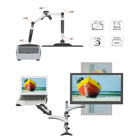 ShoppingAll Support à bras entièrement réglable pour deux écrans et adaptateur pour ordinateur portable - Blanc-Compatible avec les modèles de montage VESA 75 mm x 75 mm ou 100 mm x 100 mm