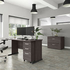 Bush Business Furniture - Bureau d'ordinateur 60 po l Studio A - gris orage-L'engagement de Bush Business Furniture en matiere de securite comprend des tests rigoureux qui respectent ou surpassent les normes ANSI/BIFMA