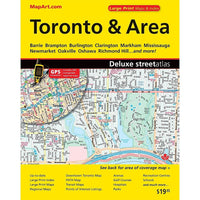 Guide routier Toronto et environ, anglais-Atlas des rues en gros caractères de Toronto et sa région
